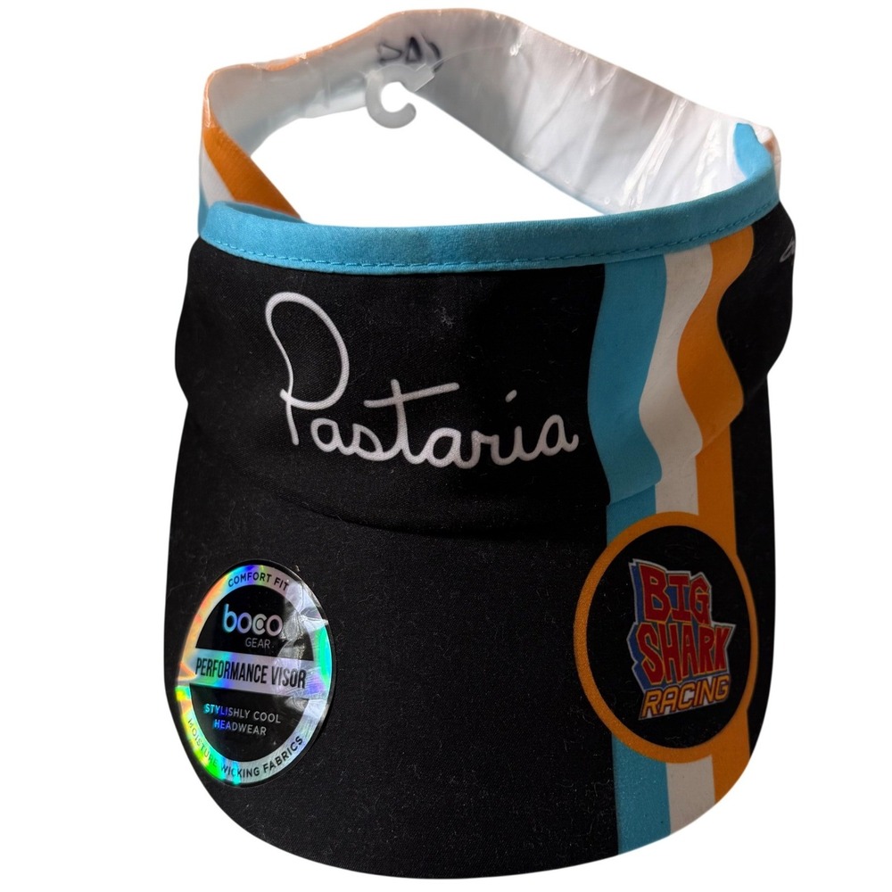 Boco Gear Big Shark Racing Pastaria Performance‎ Visor Black Blue Orange New